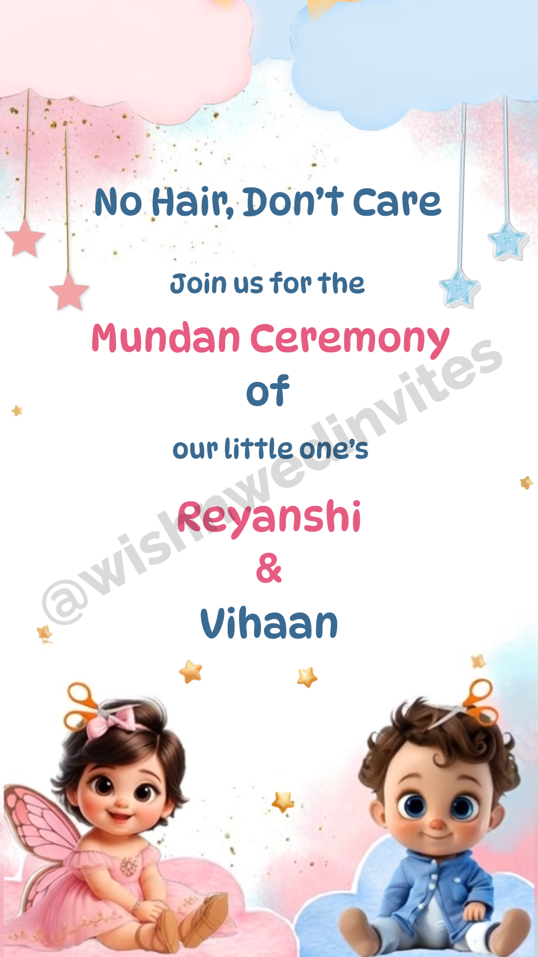 Mundan Ceremony Invitation Video for Twin Boy & Girl