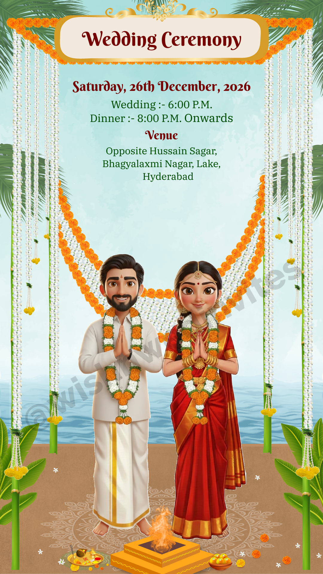 AI Tamil Wedding Invitation Video Bride Side