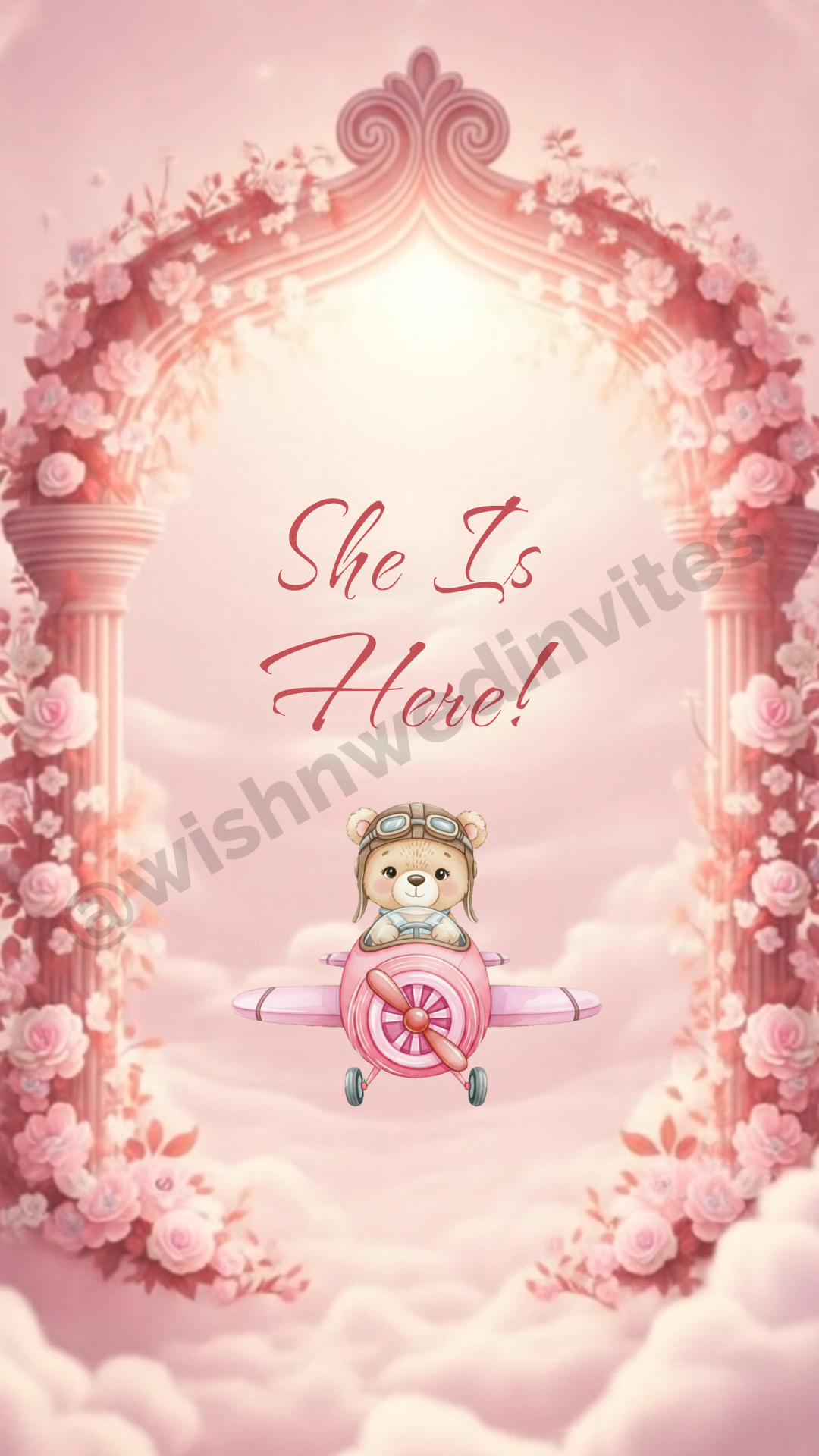 It's A Girl Birth Announcement Video