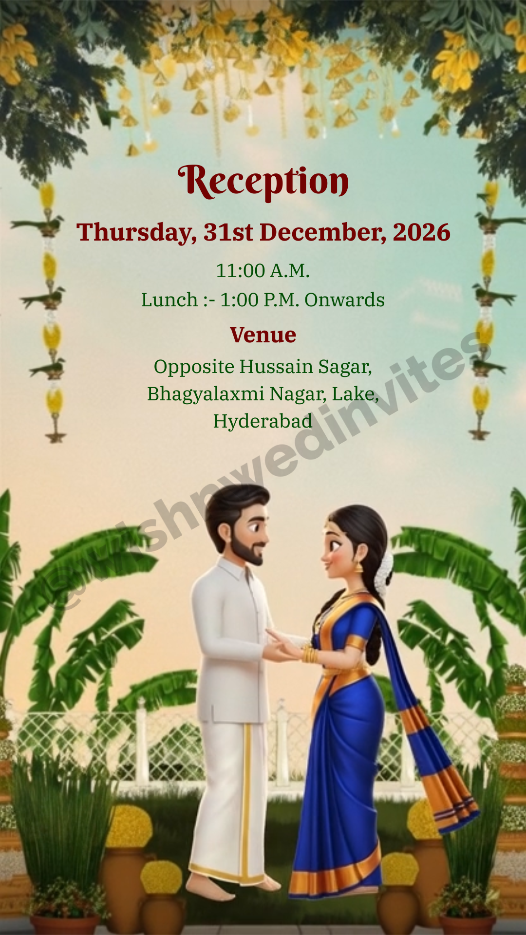 3D AI Tamil Wedding Invitation Video Groom Side