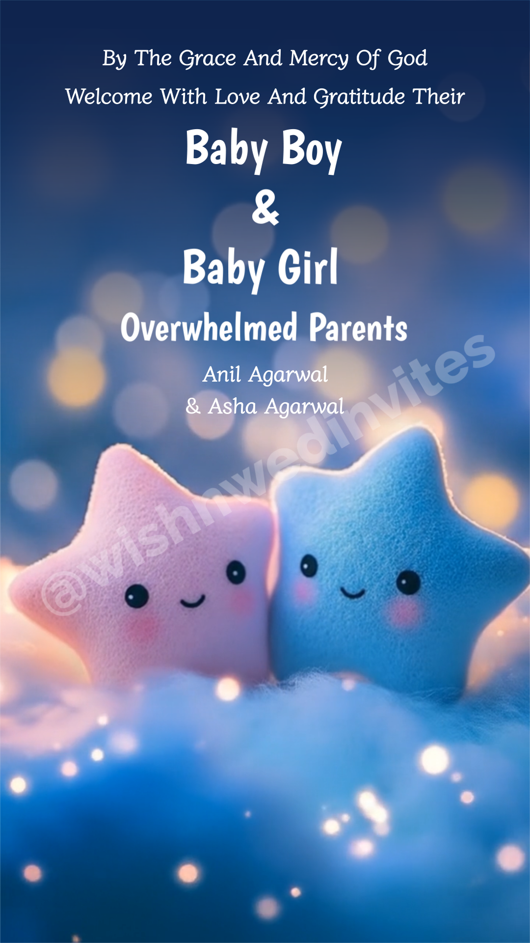 Twins Birth Announcement Video Template