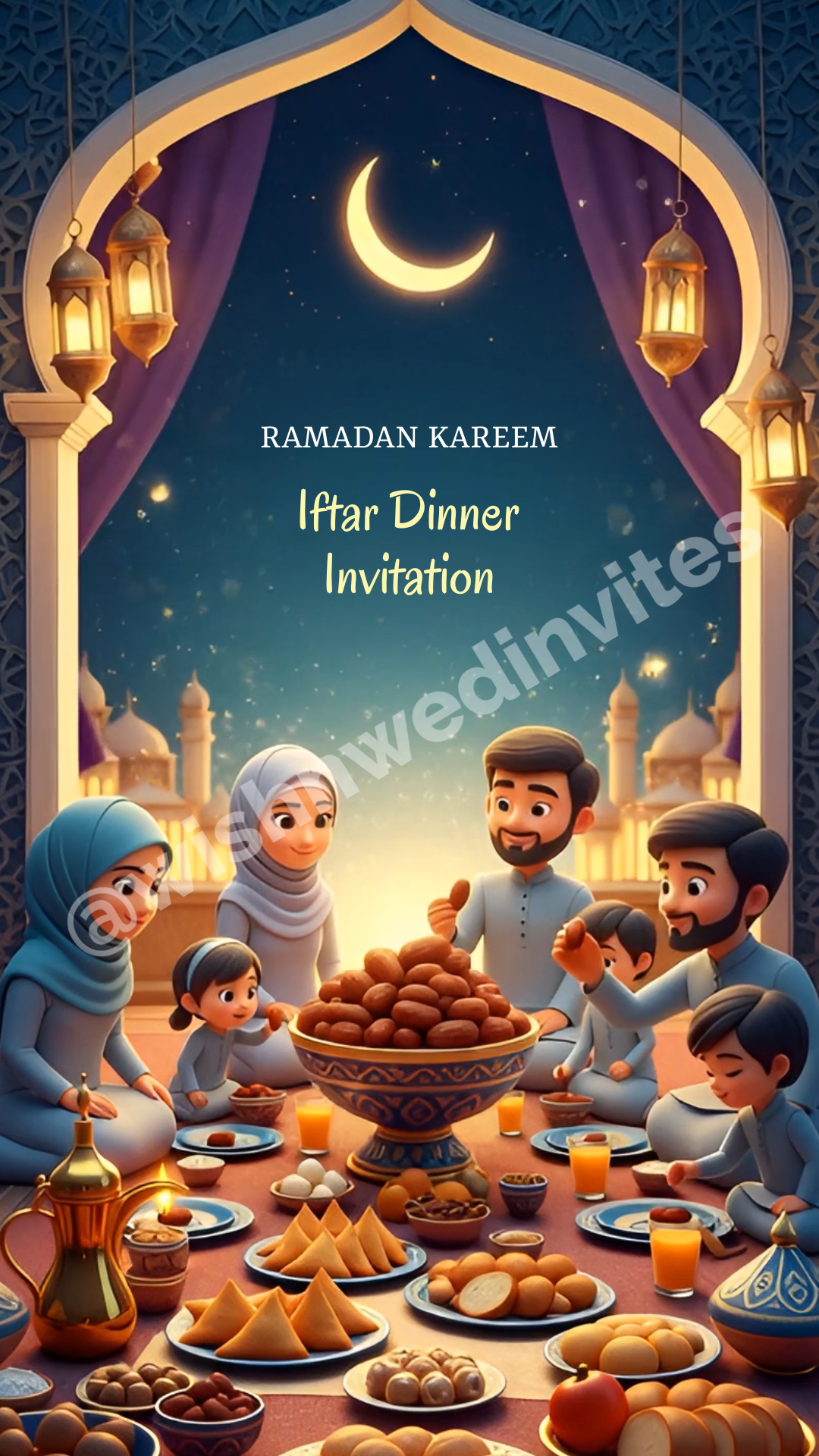 AI Iftar Dinner Invitation Video Template