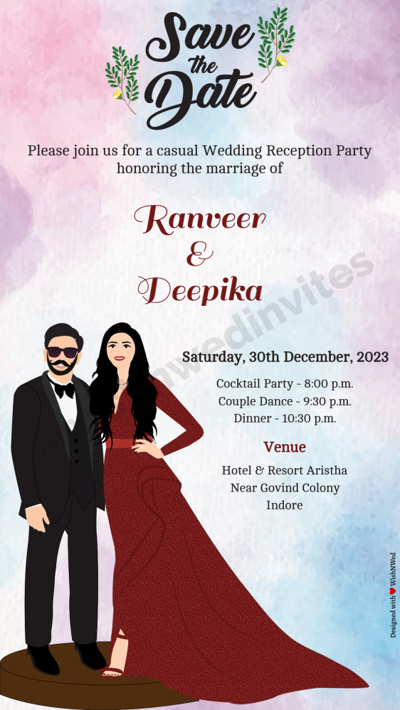 Engagement ring ceremony video invitation maker wish n wed
