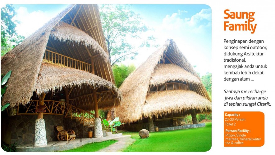 2H1M Caldera Citarik River Resort (Minimal 10 Orang) di 