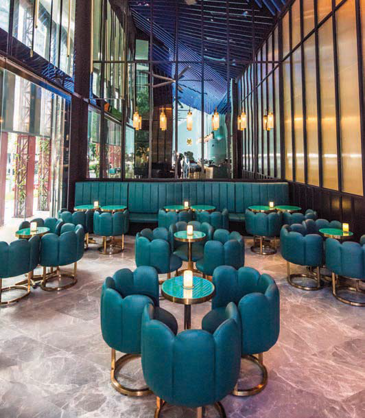 The Cin-Cin wine bar and restaurant on the ground floor