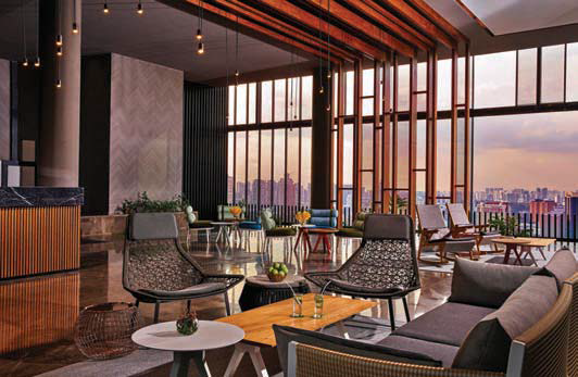 The sky pavilion on the club floor