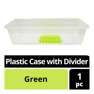 Imported Plastic Case With Divider Green 1 Per Pack Fairprice
