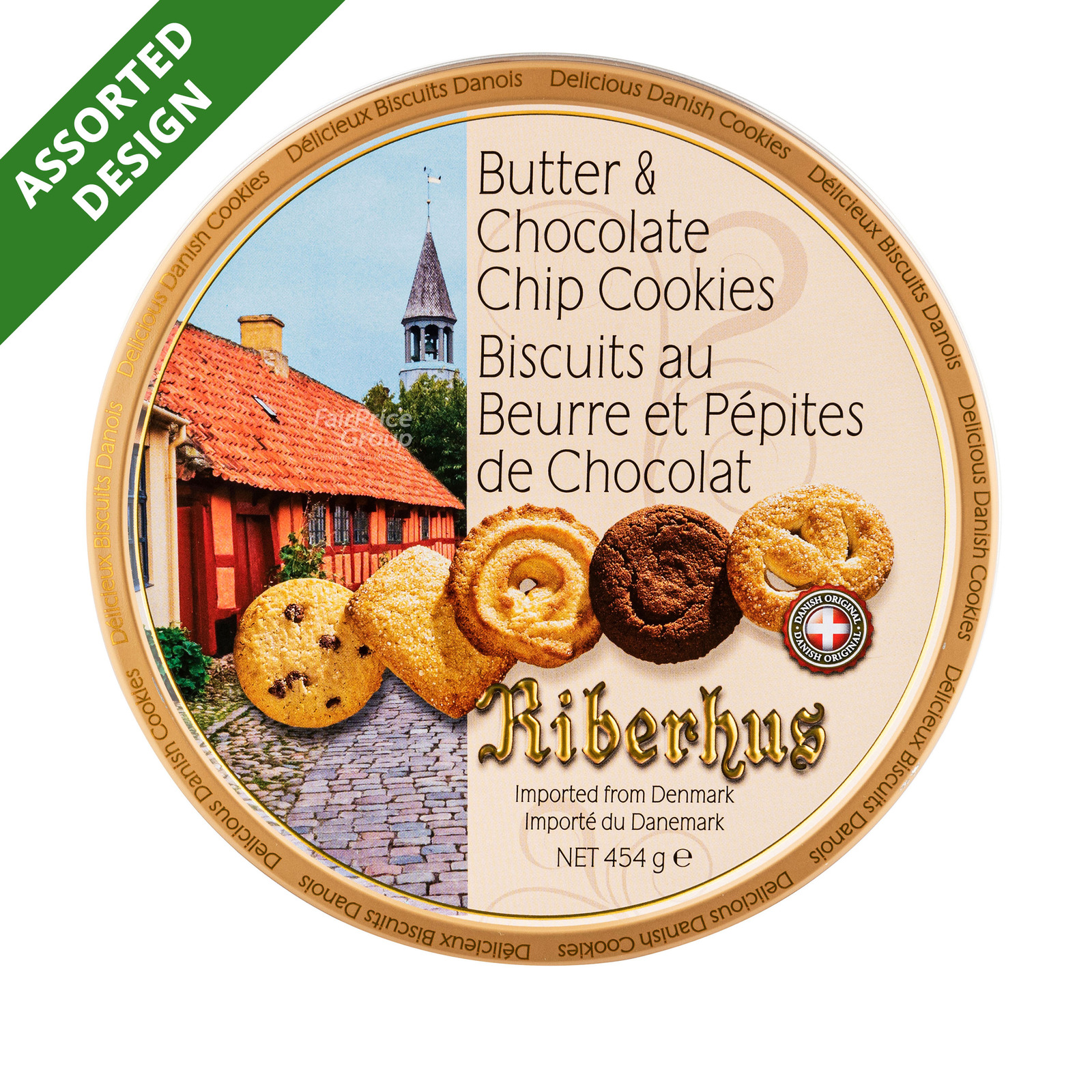 Riberhus Tin Cookies - Butter & Chocolate Chip