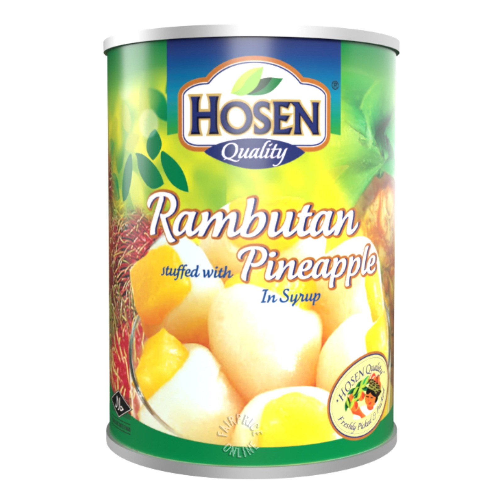 Hosen Fruits in Syrup - Rambutan Stuffed with Pineapple