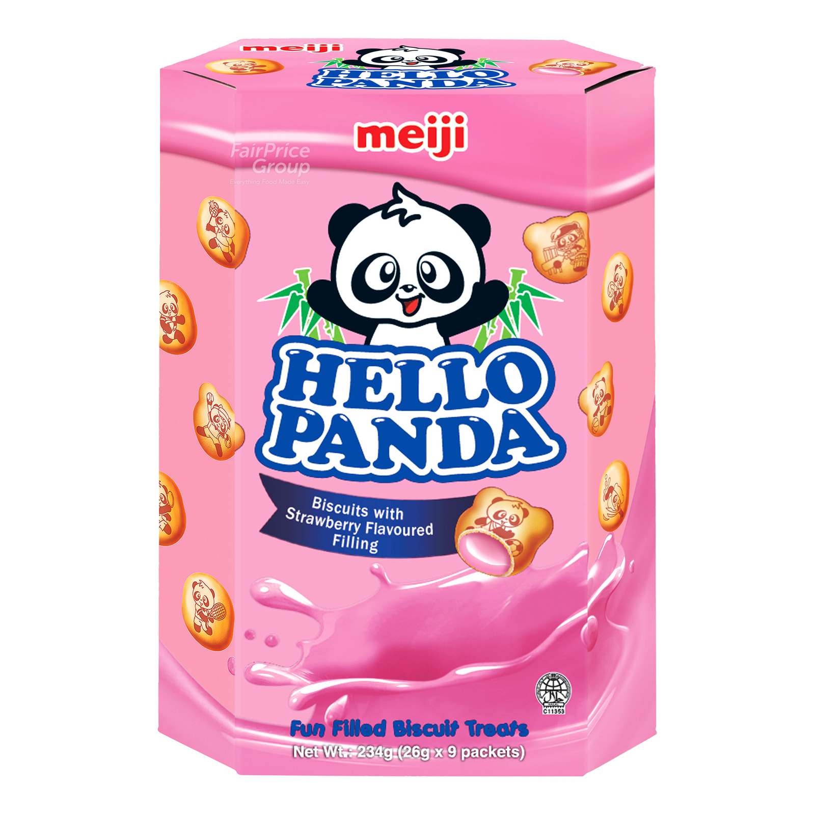 Meiji Hello Panda Biscuits - Strawberry