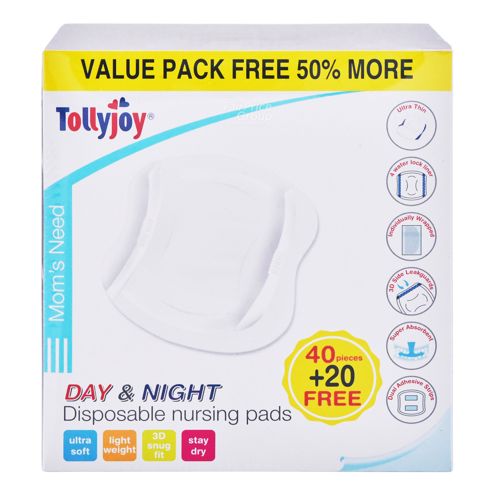 Tollyjoy Disposable Nursing Pad - Day & Night
