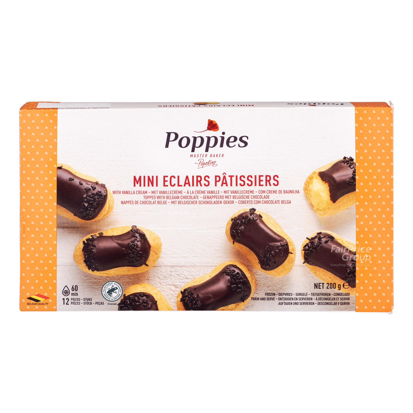 Poppies Mini Chocolate Eclairs Patissiers -Vanilla