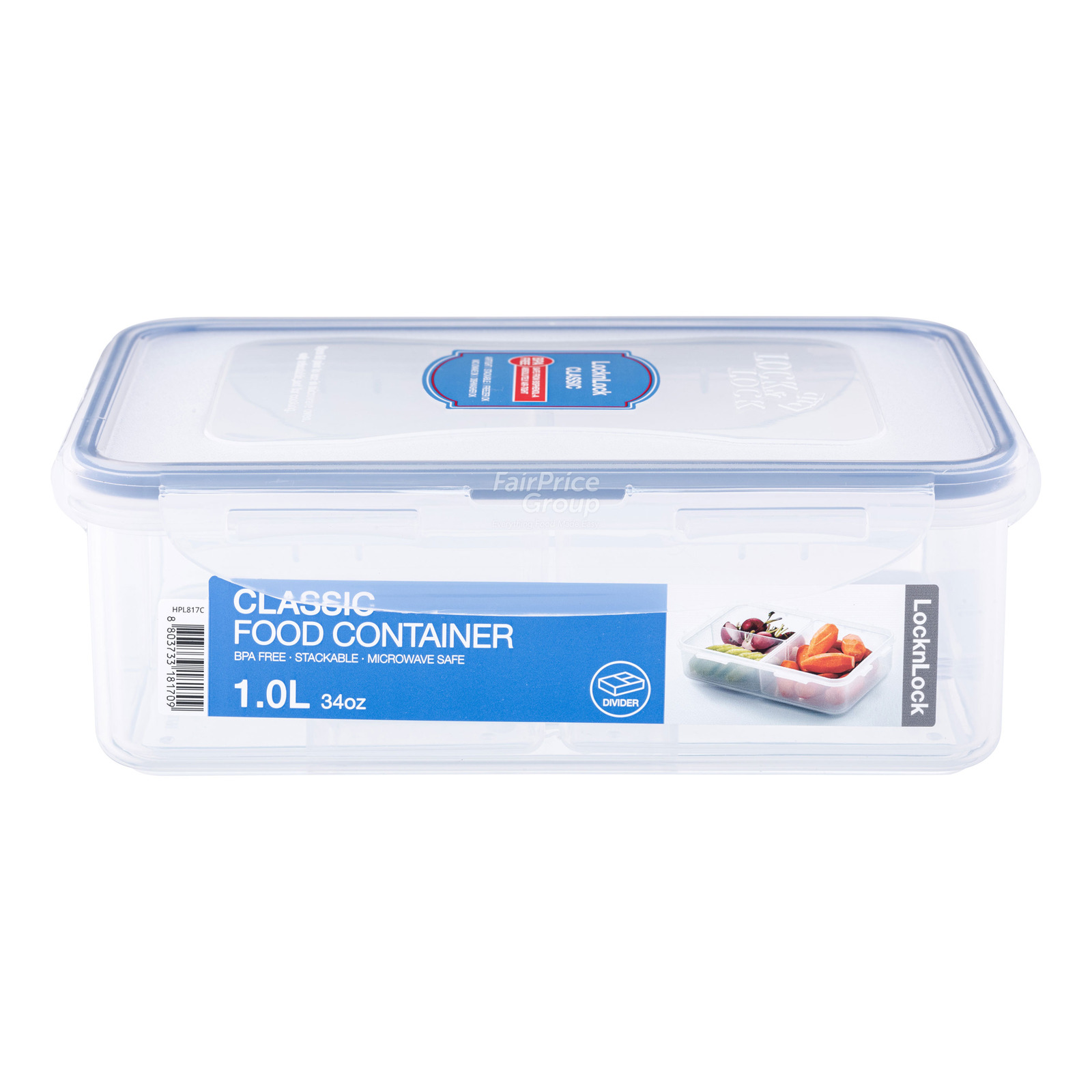 Lock & Lock Stackable Airtight Container - Rectangle (Divider)