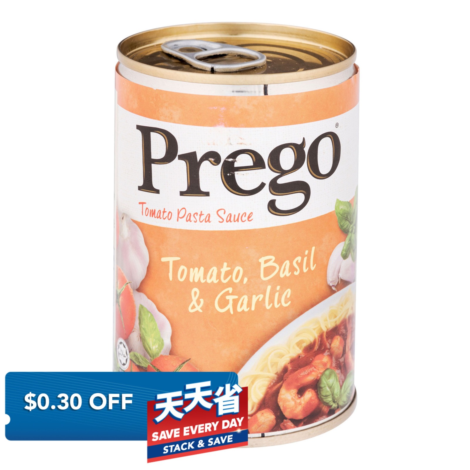 Prego Pasta Sauce - Tomato, Basil & Garlic (Can)