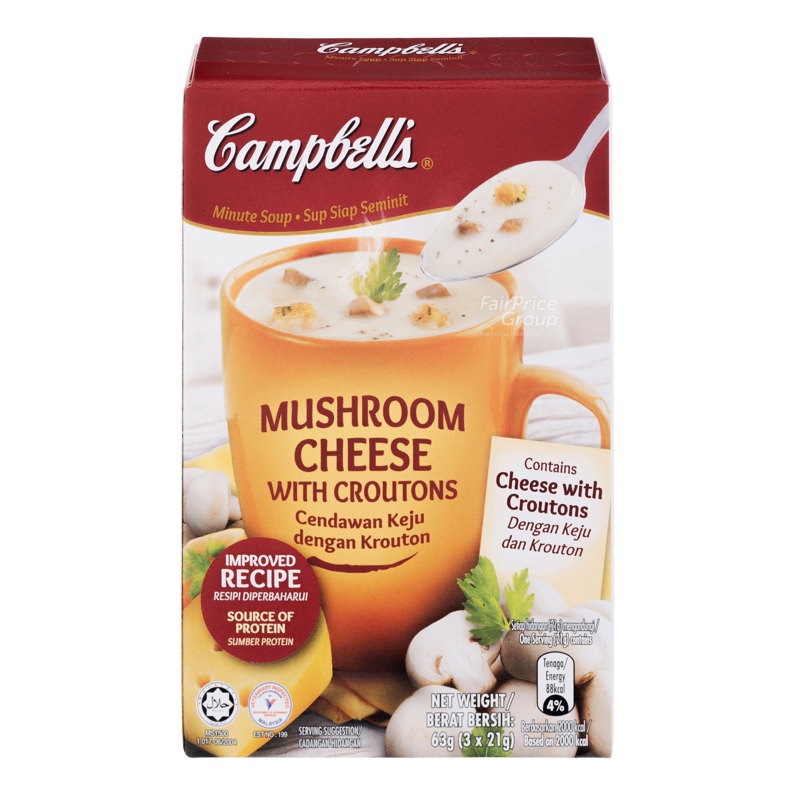 Campbell's Instant Soup - Mushroom Cheese with Croutons