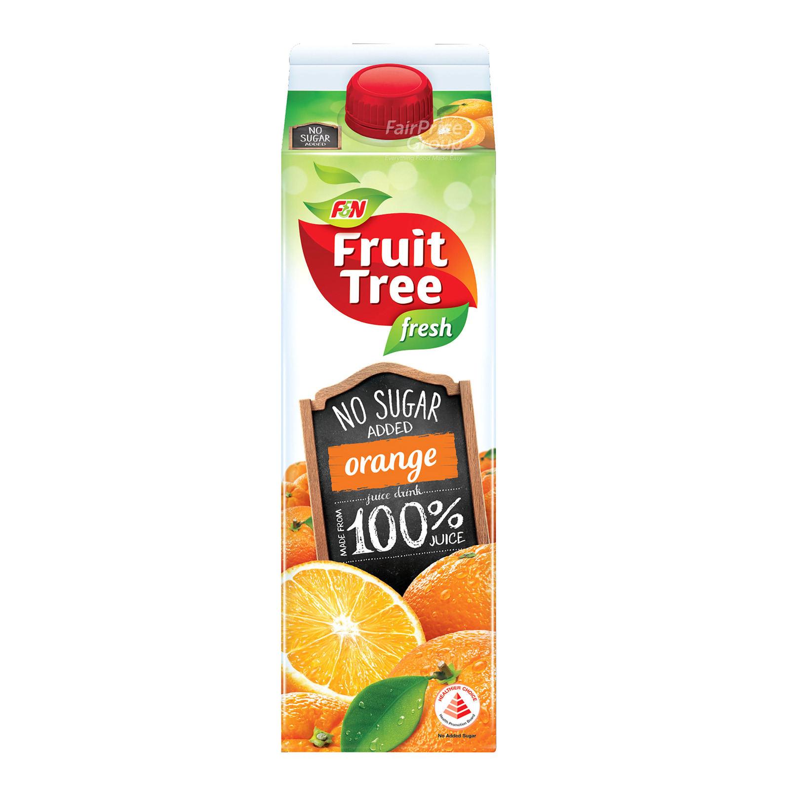 F&N Fruit Tree Fresh No Sugar Added Juice - Orange