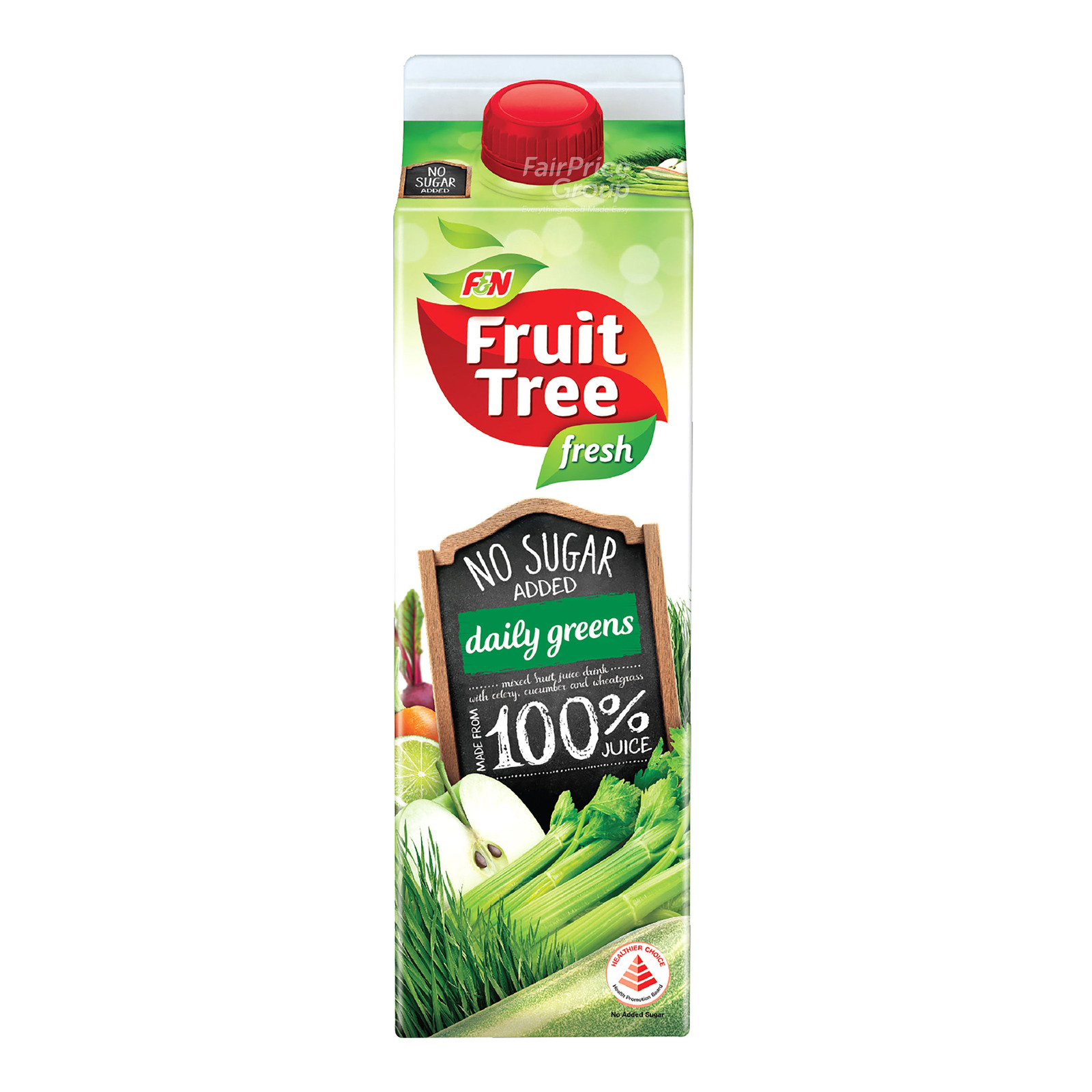F&N Fruit Tree Fresh No Sugar Added Juice - Daily Greens