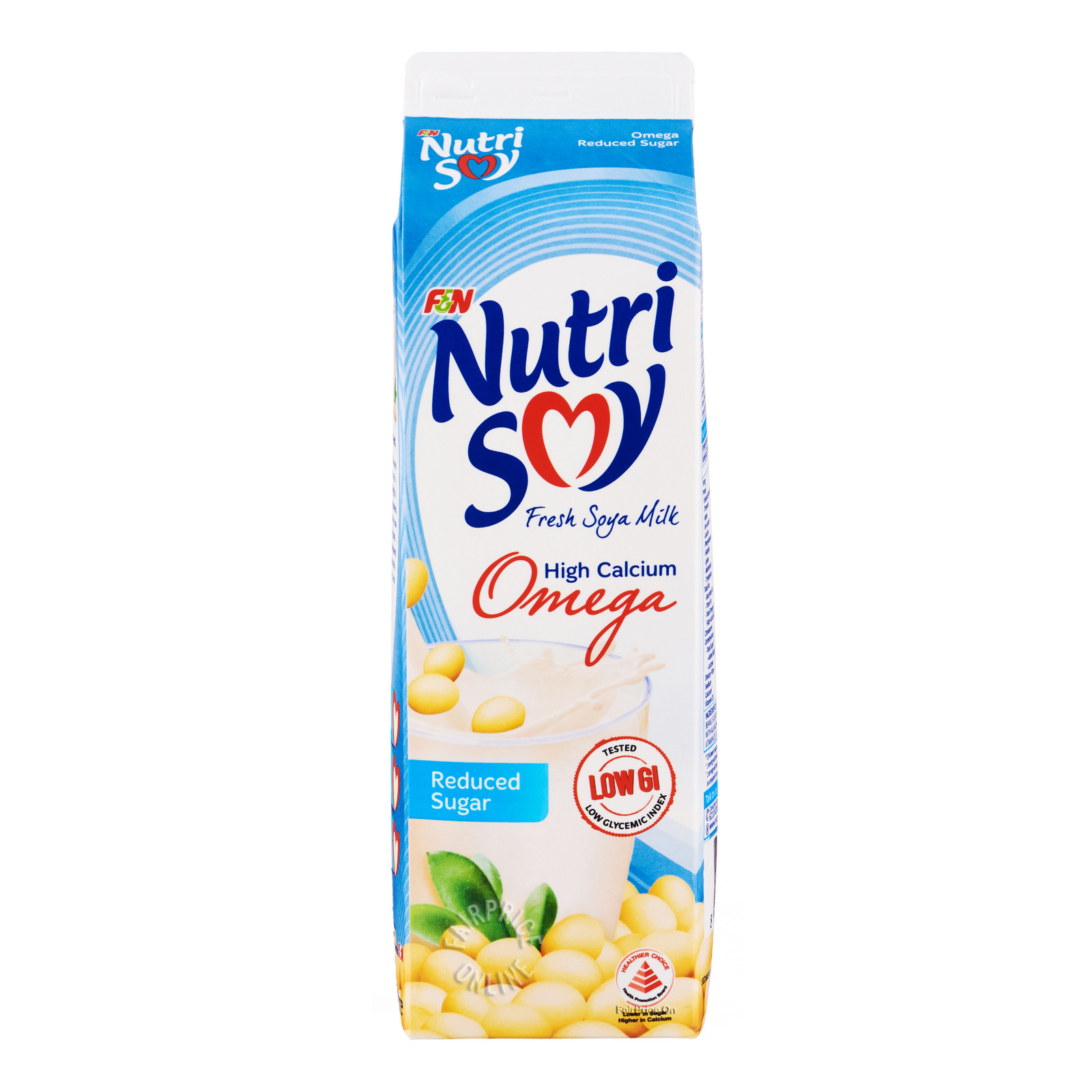 F&N NutriSoy High Calcium Fresh Soya Milk - Omega (Reduced Sugar)