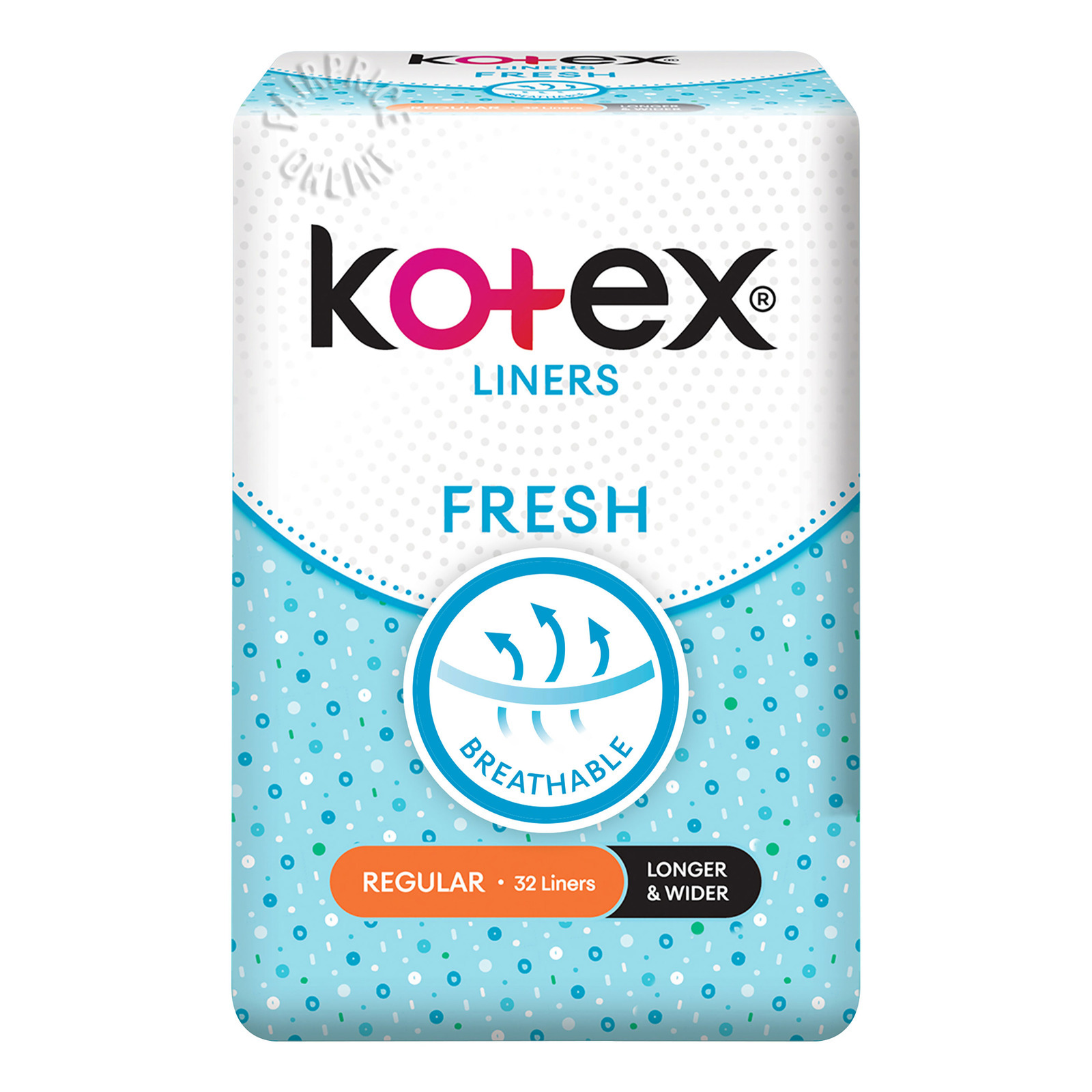 Kotex Breathable Fresh Liners - Unscented (Longer & Wider)