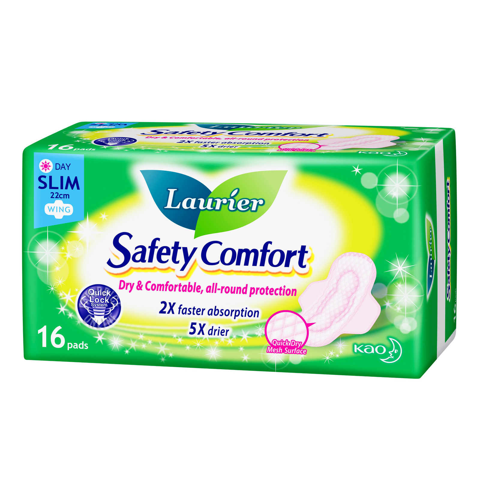 Laurier Safety Comfort Day Pads - Slim Wing (22cm)