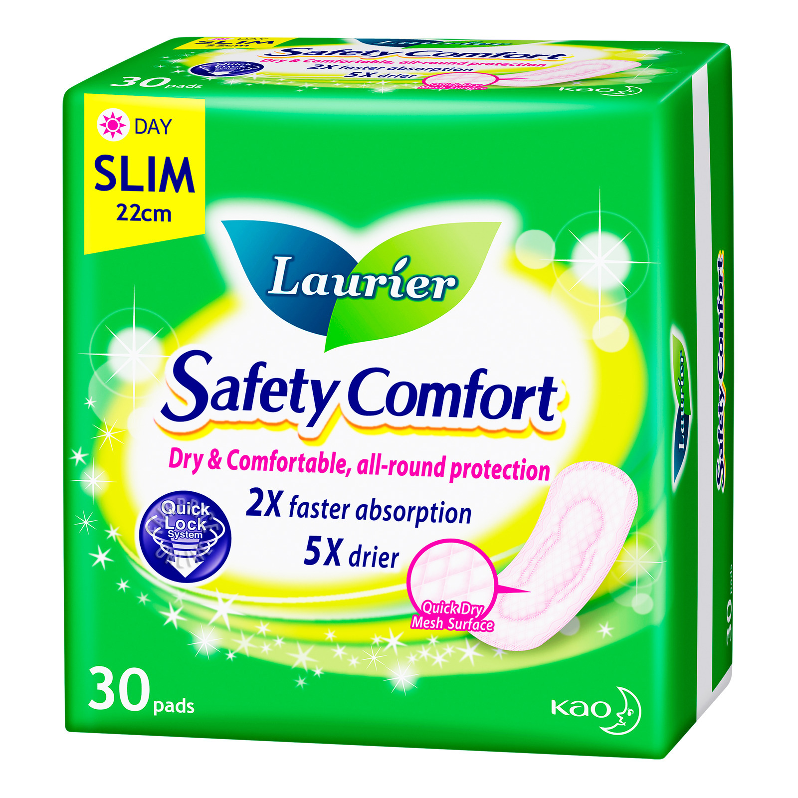 Laurier Safety Comfort Day Pads - Slim Non Wing (22cm)
