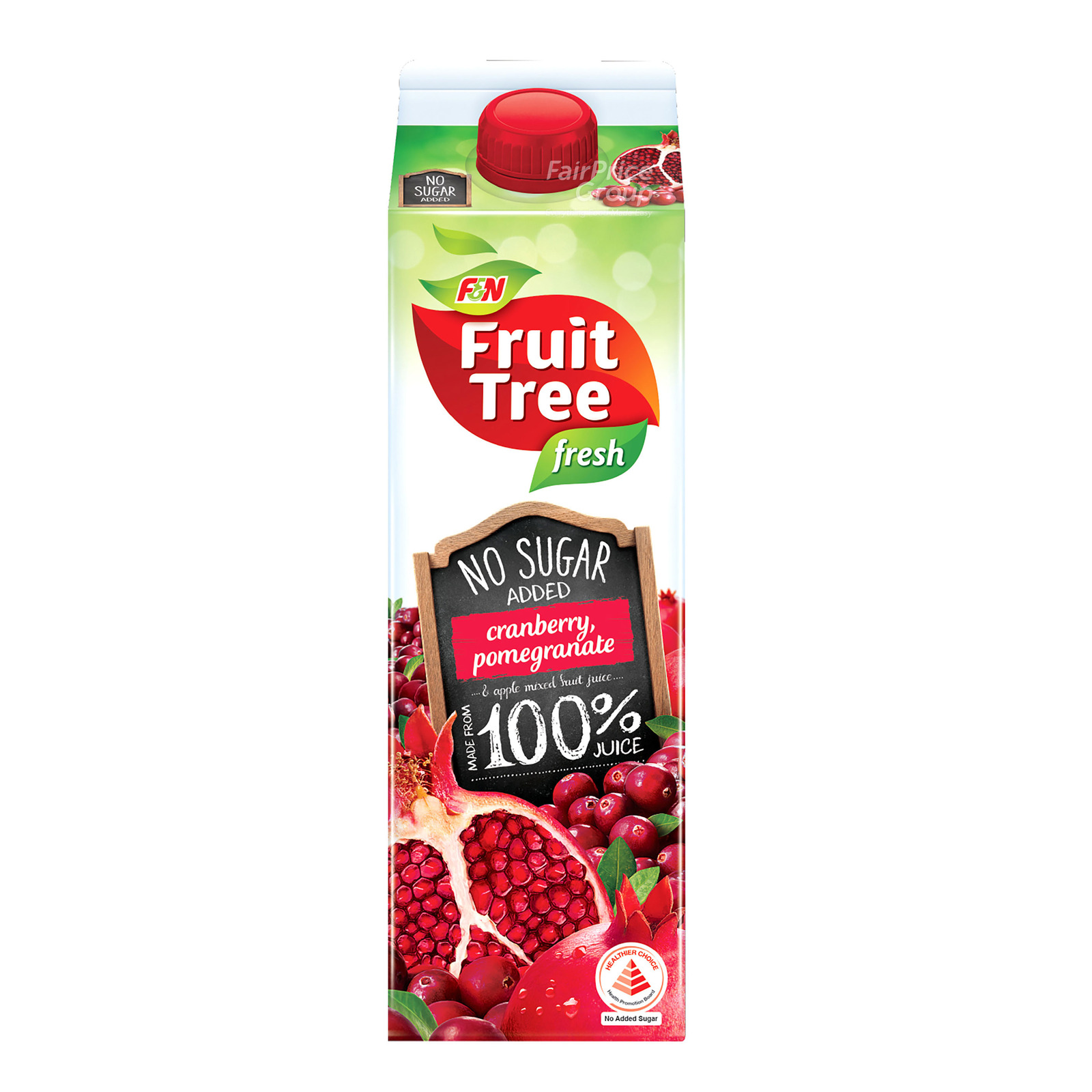 F&N Fruit Tree Fresh No Sugar Added Juice - Cranberry&Pomegranate