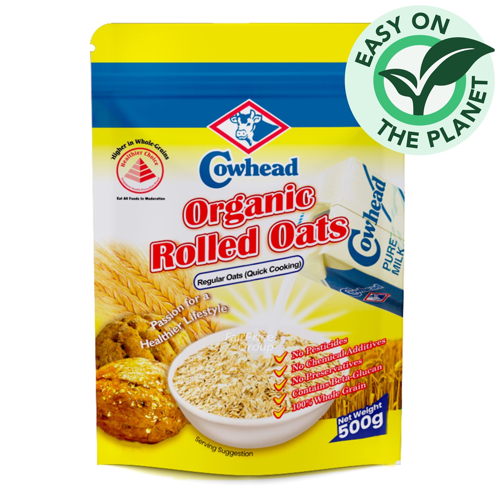 Cowhead Organic Rolled Oats - Quick Cooking