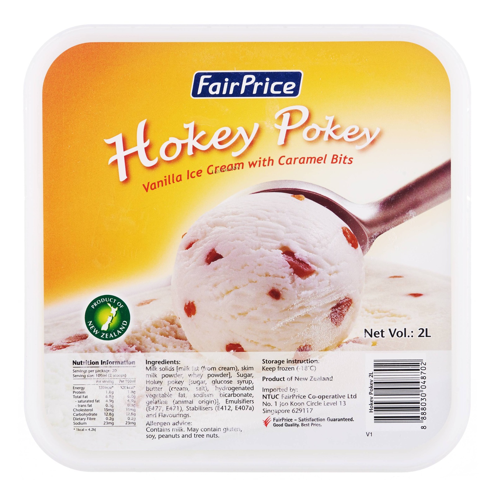 FairPrice Ice Cream Tub - Hokey Pokey
