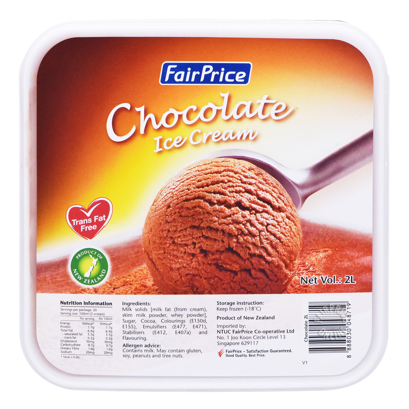 FairPrice Ice Cream Tub - Chocolate