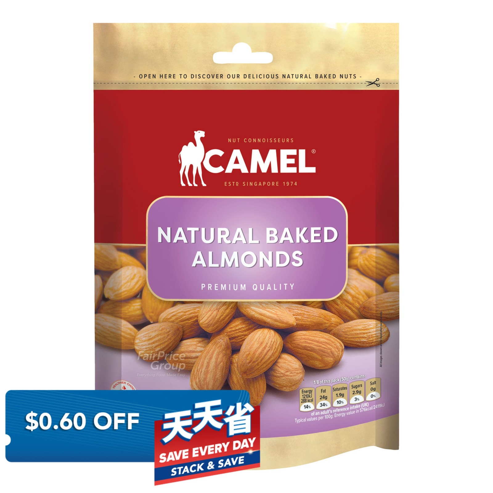 Camel Natural Baked Almonds