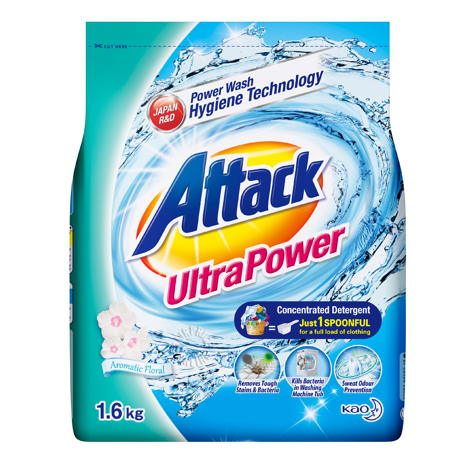 Attack Powder Detergent - Ultra Power (Aromatic Floral)