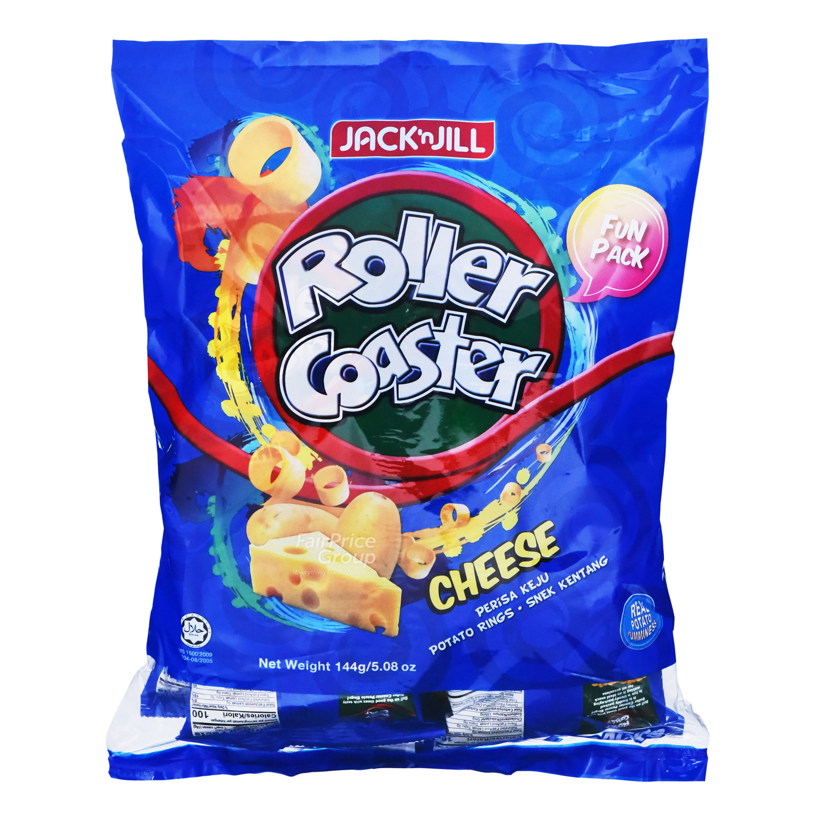 Jack 'n Jill Roller Coaster Potato Rings - Cheese