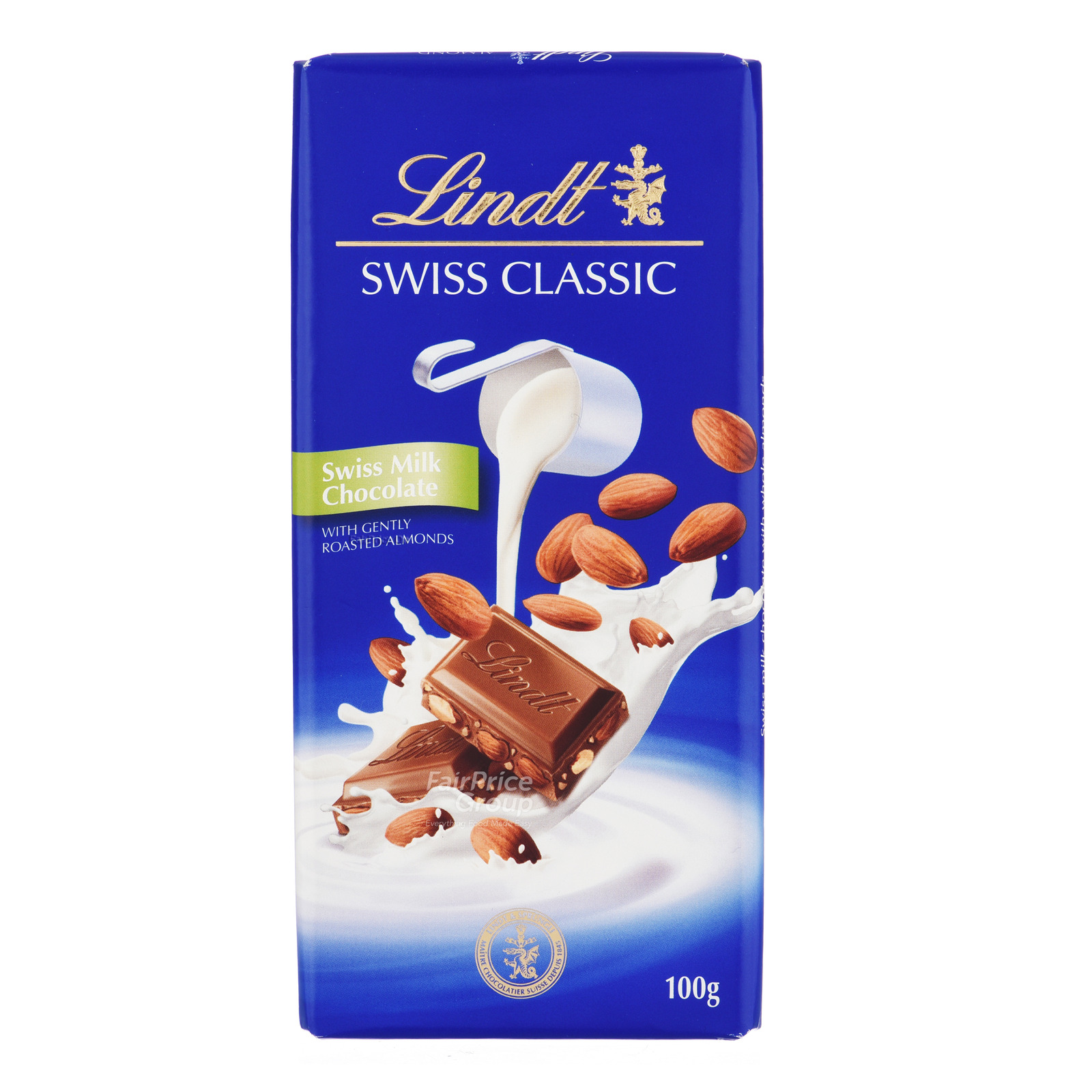 Lindt Swiss Classic Chocolate Bar - Milk with Roasted Almonds