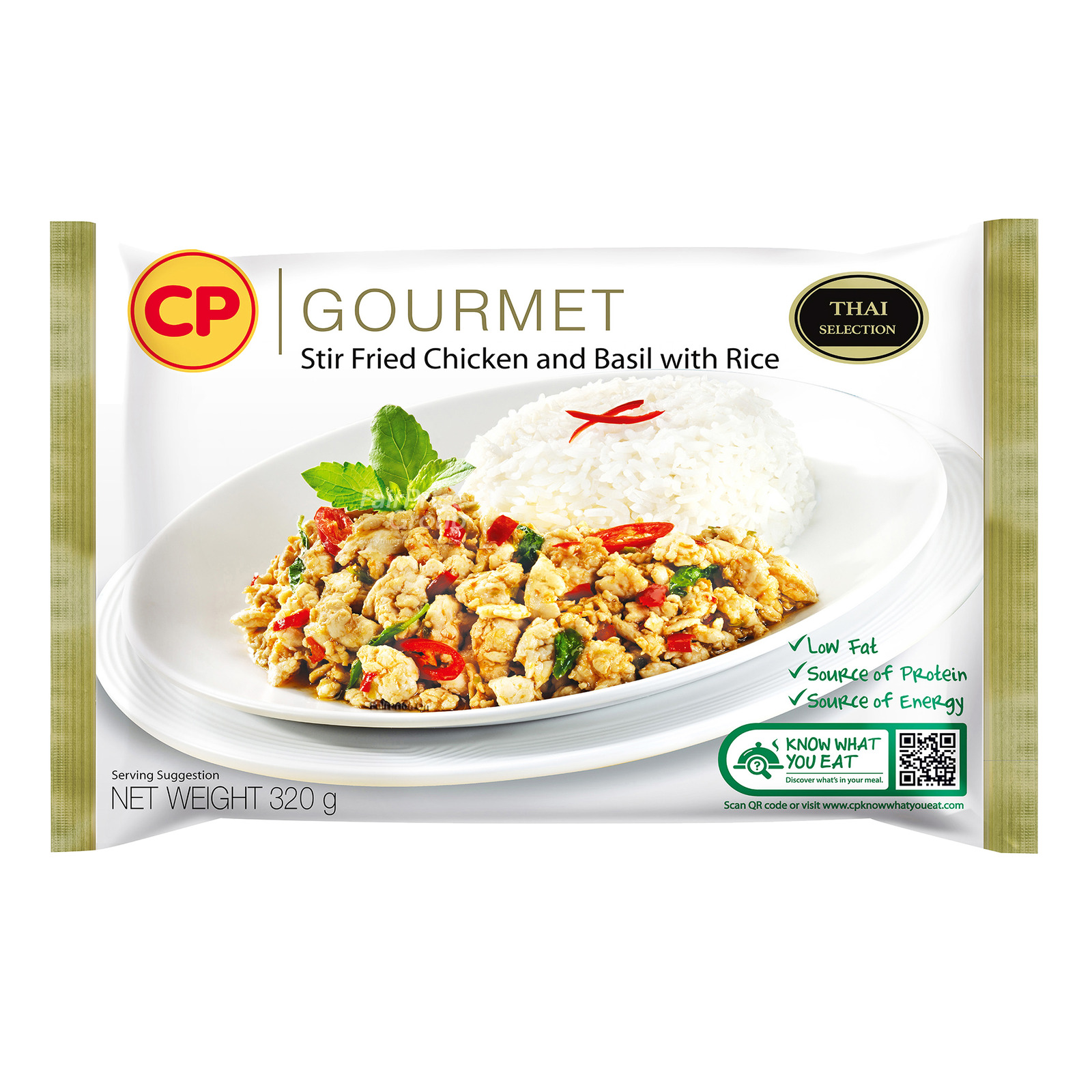 CP Gourmet Ready Meal - Stir Fried Chicken and Basil with Rice