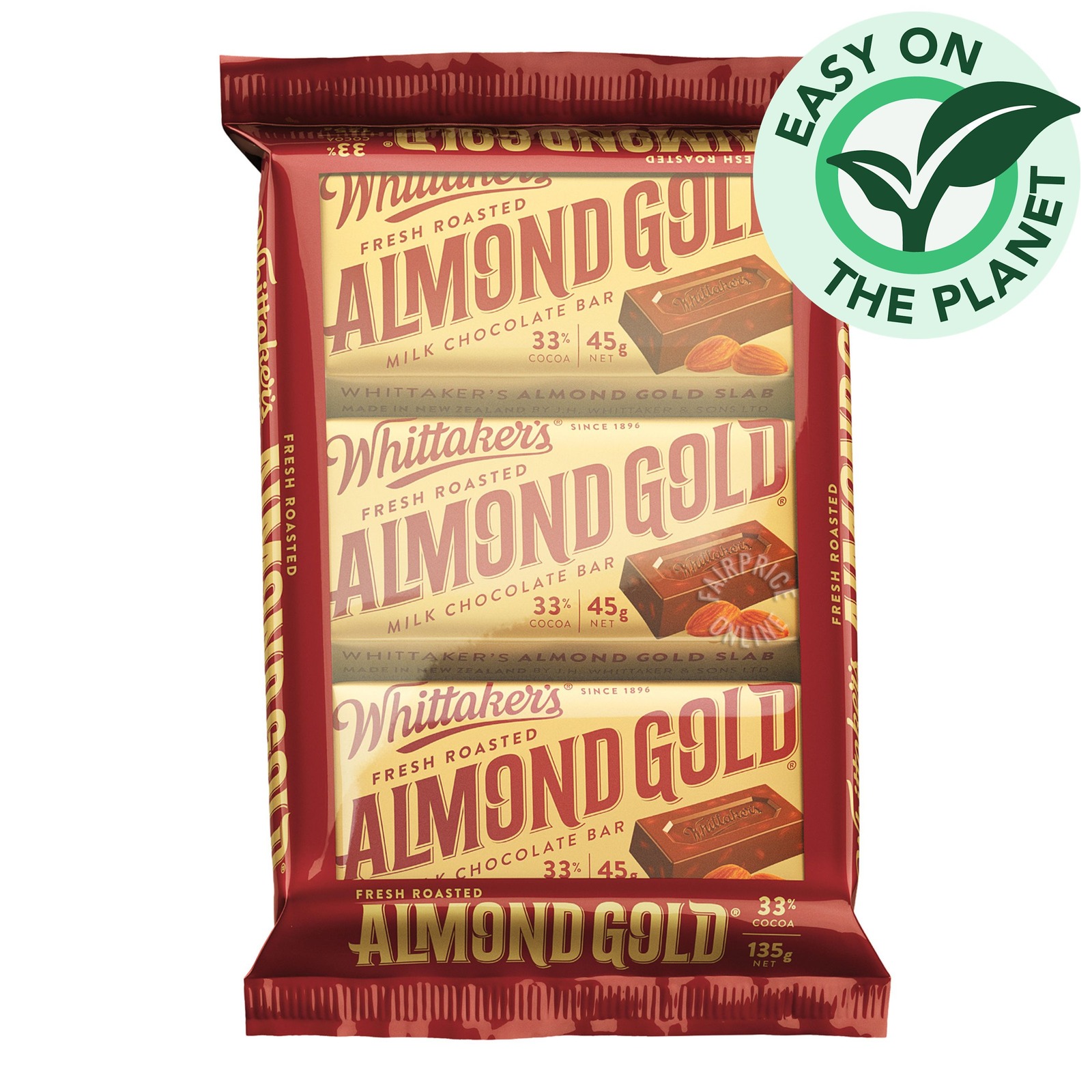 Whittaker's Milk Chocolate Bar - Almond Gold
