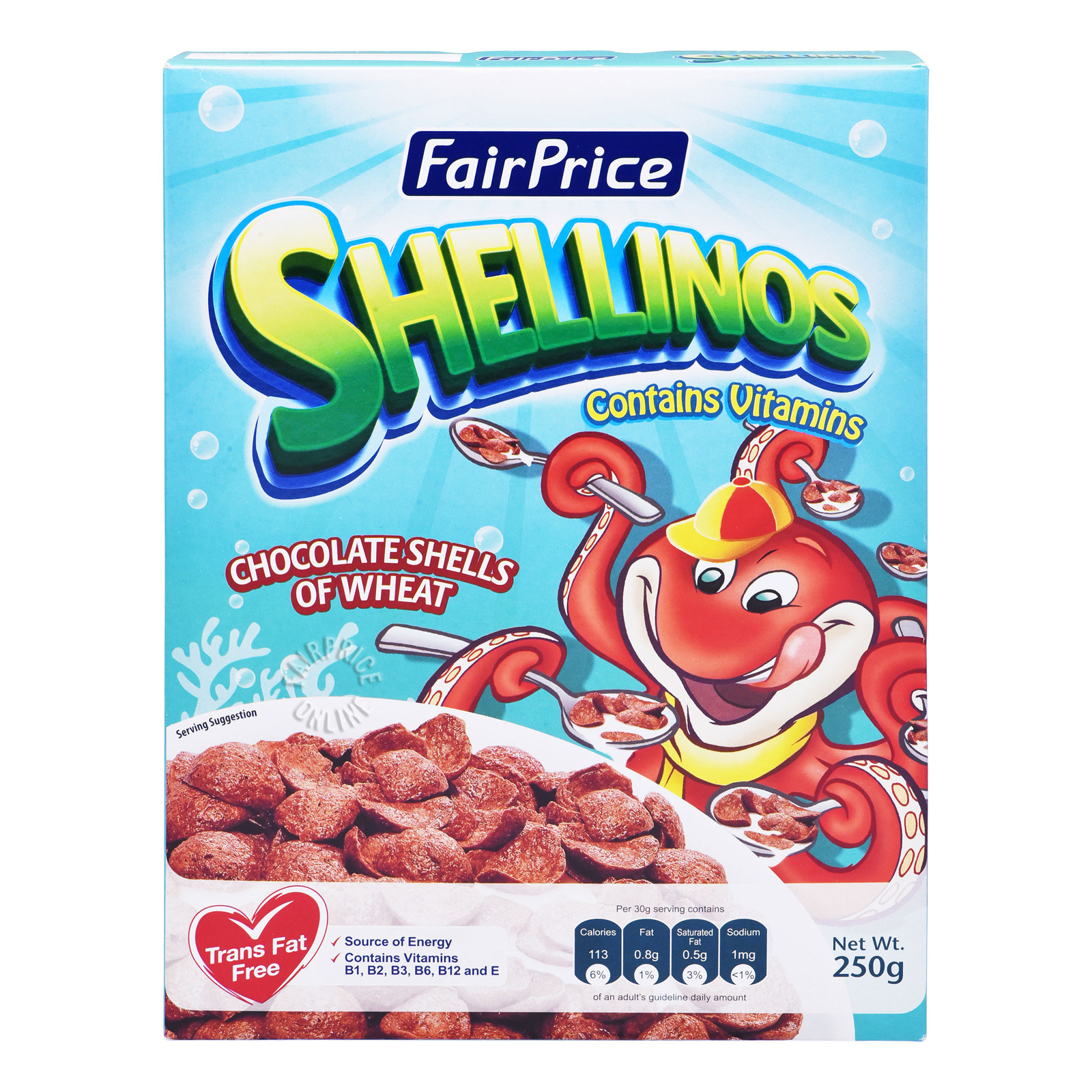 FairPrice Cereals - Shellinos (Chocolate Shells of Wheat)