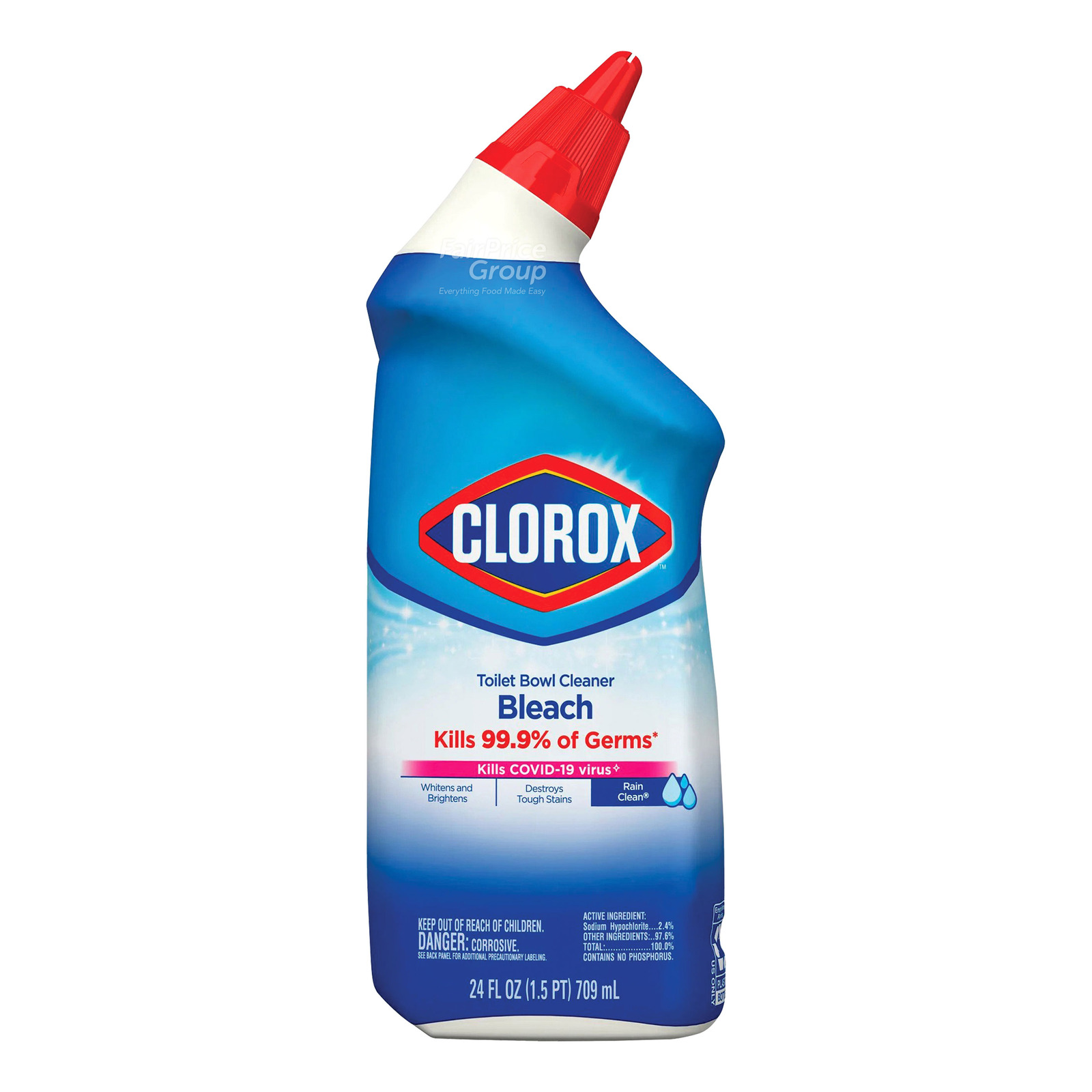 Clorox Toilet Bowl Cleaner Liquid with Bleach - Rain Clean