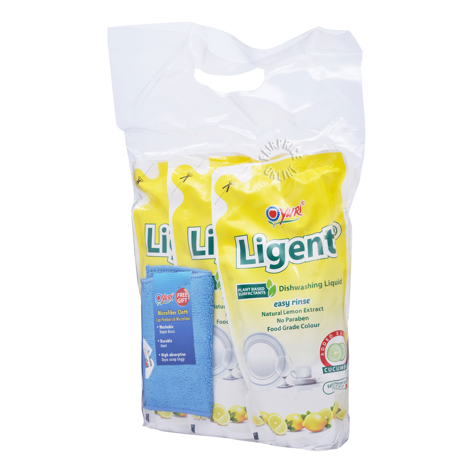 Yuri Ligent Dishwashing Detergent Refill - Lemon