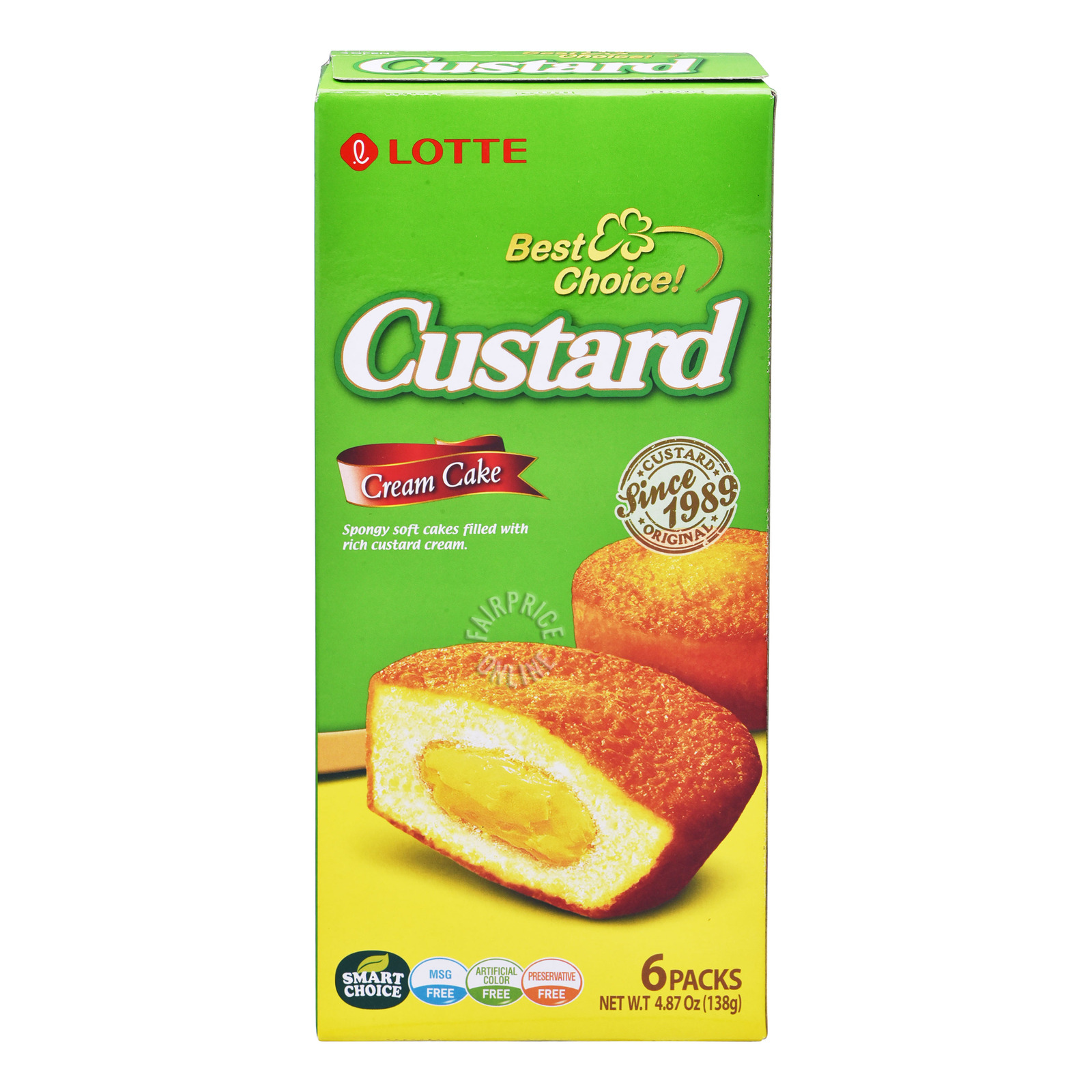 Lotte Happy Promise Cream Cake - Custard