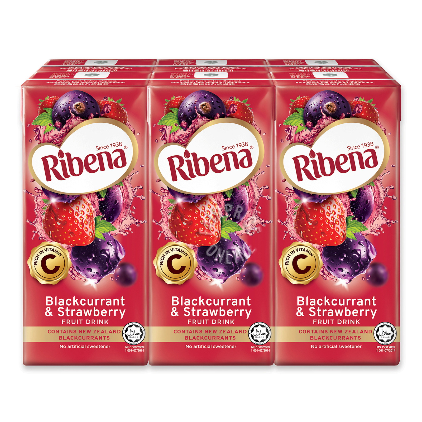 Ribena Blackcurrant Fruit Packet Drink - Strawberry