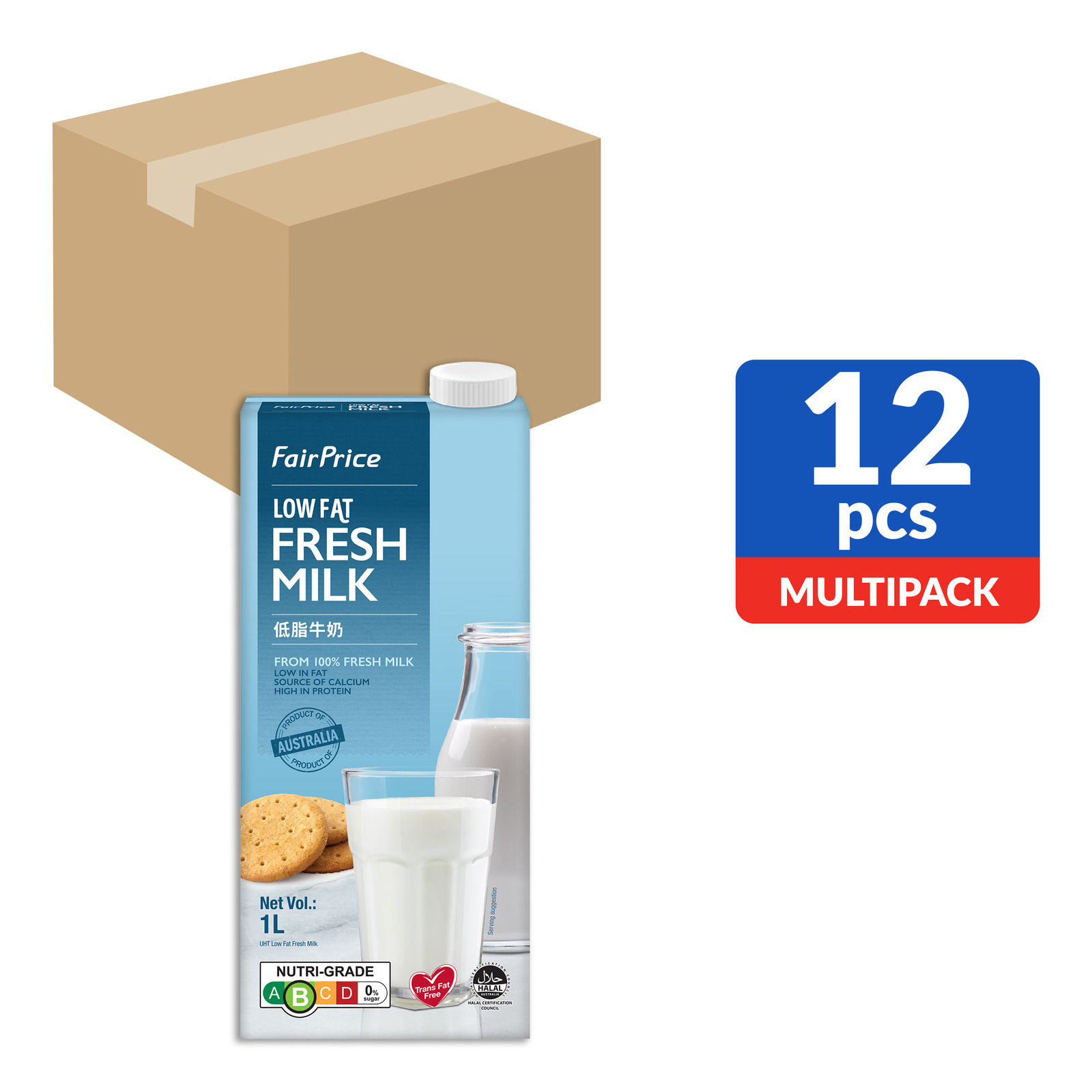 FairPrice UHT Milk - Low Fat