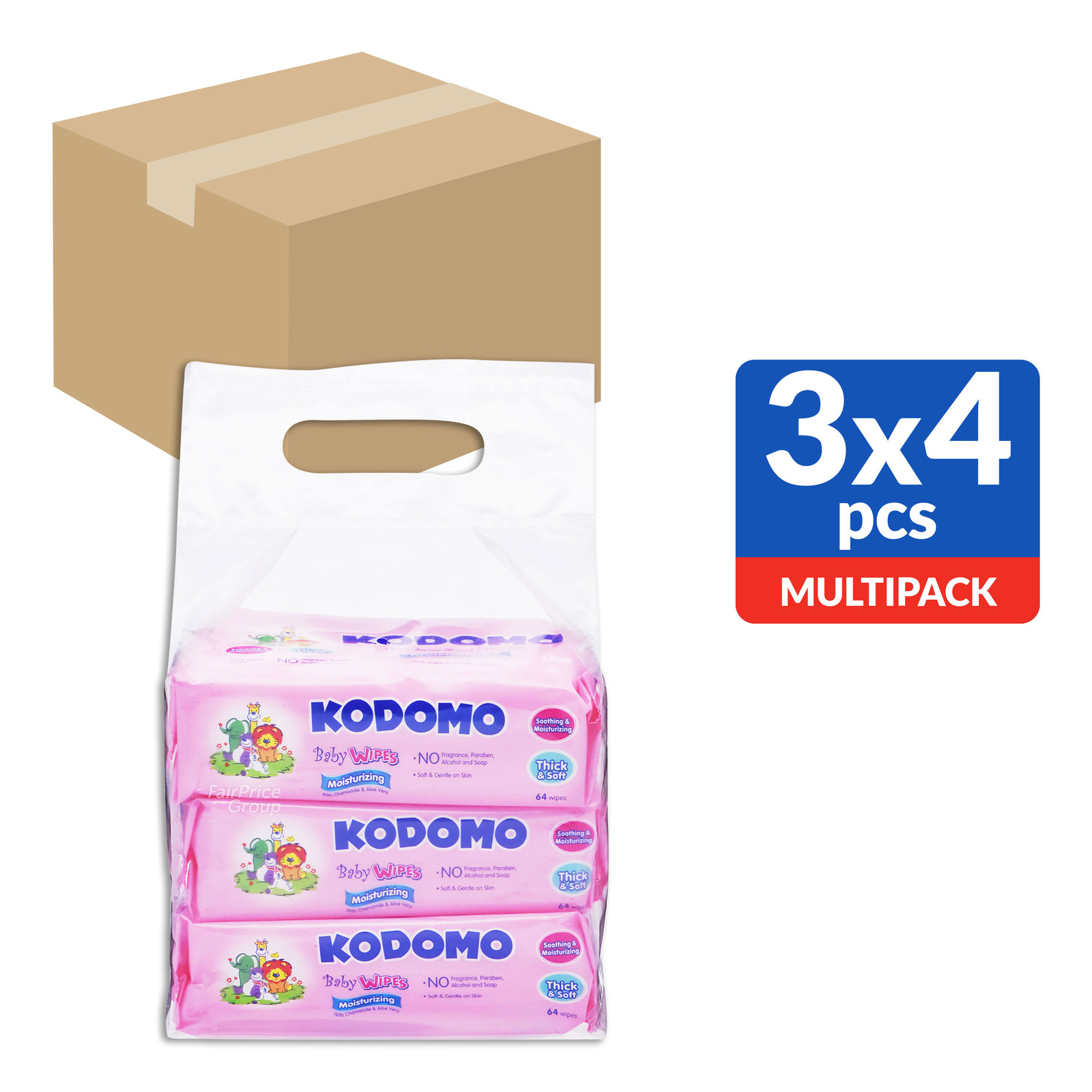 Kodomo Baby Wipes - Moisturizing