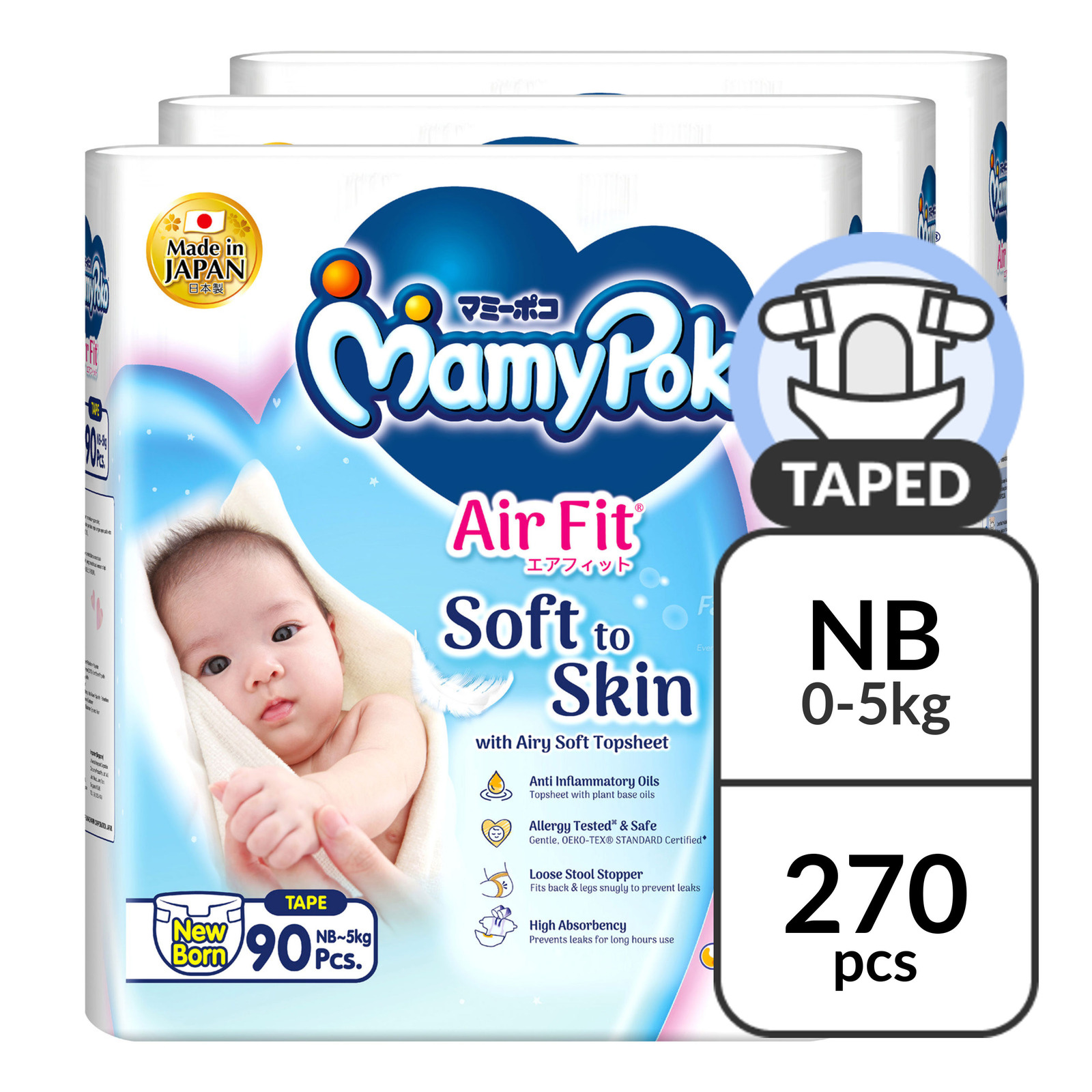 MamyPoko Air Fit Diapers - New Born (0 - 5kg)