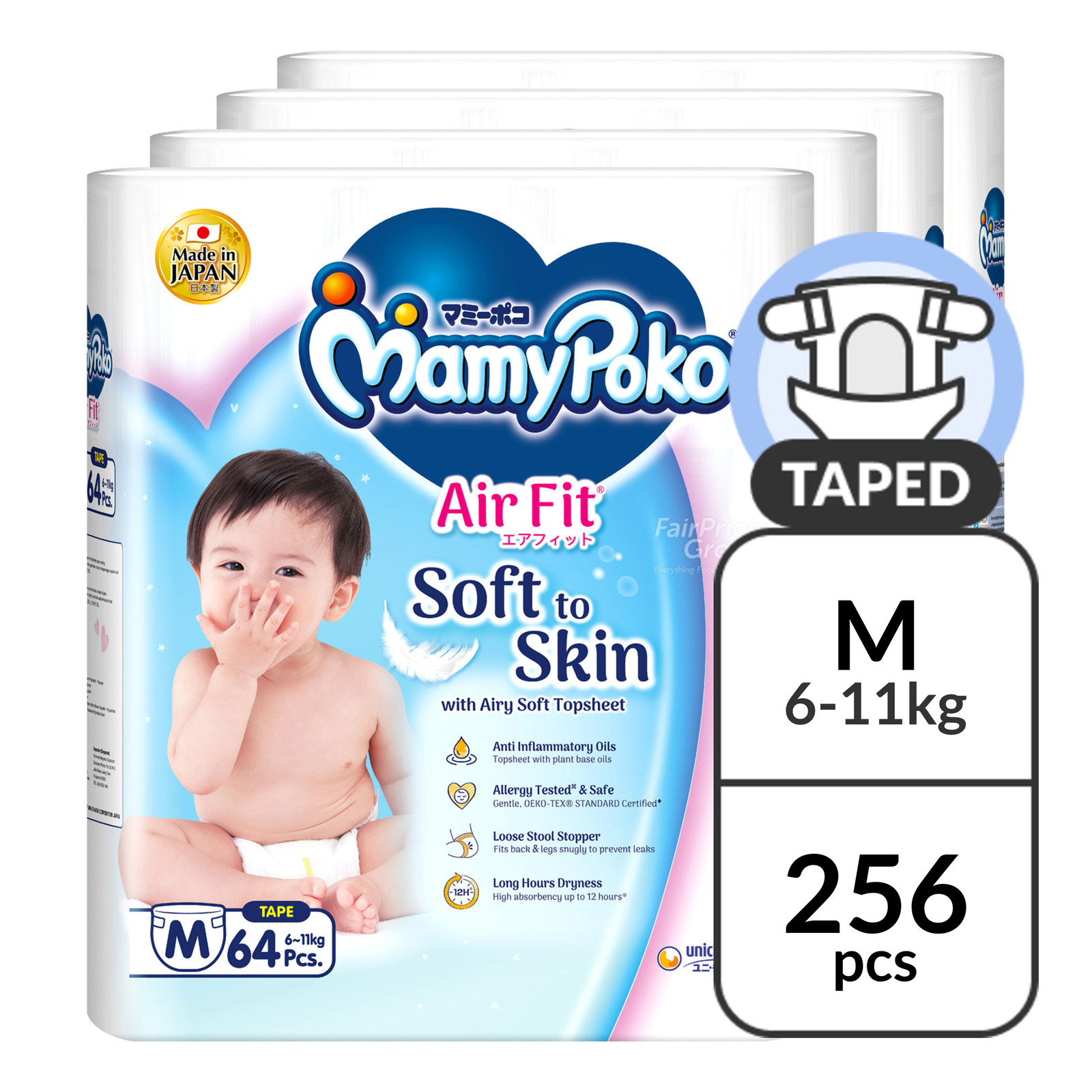 MamyPoko Air Fit Diapers - M (6 - 11kg)