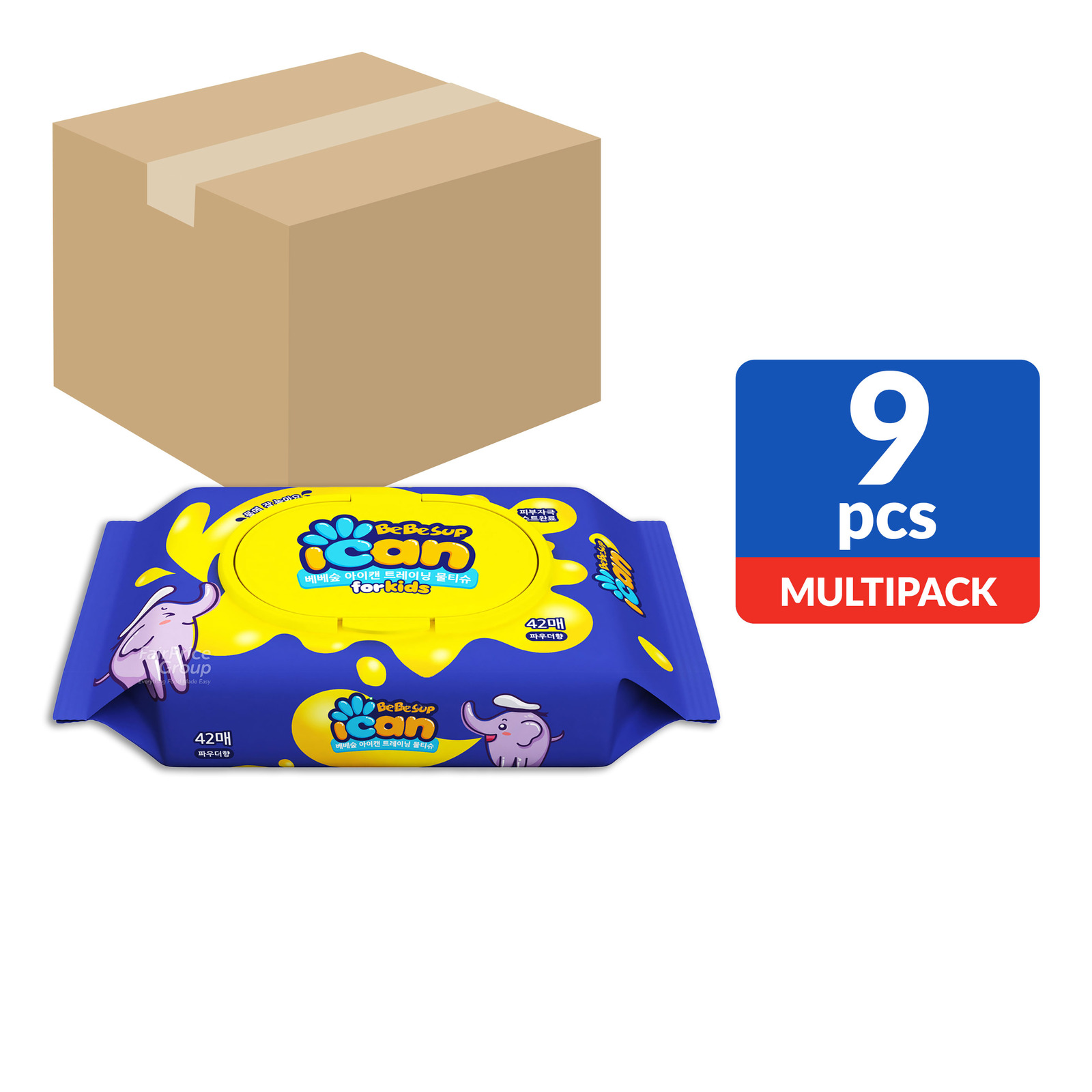 Bebesup Flushable Wipes - Ican for Kids