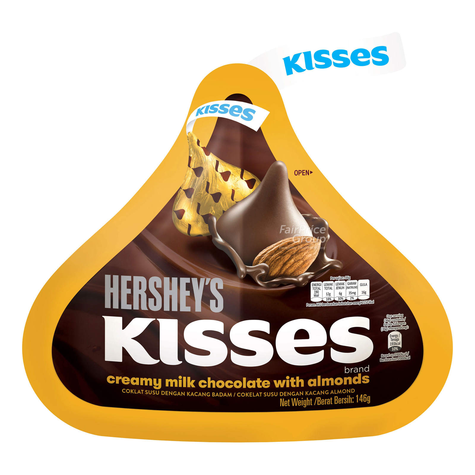 Hershey's Kisses Chocolate - Milk with Almond