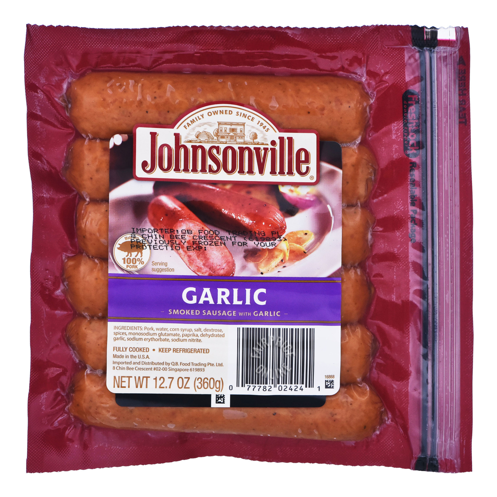 Johnsonville Brats - Garlic