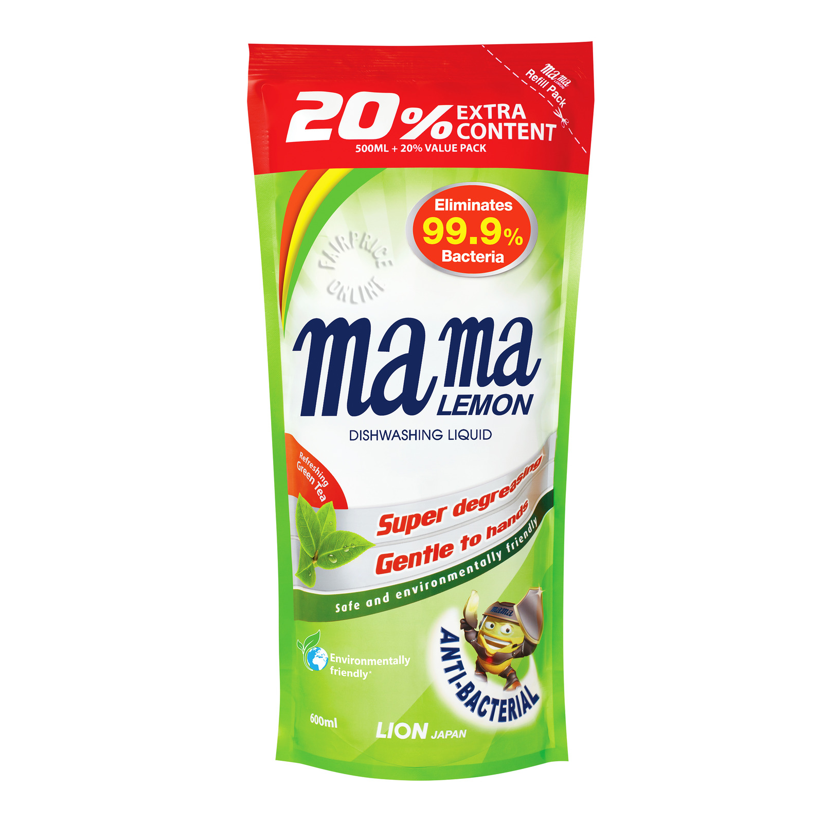 Mama Lemon Dishwashing Liquid Refill - Green Tea