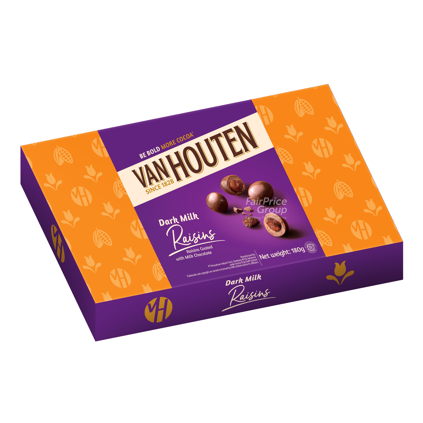 Van Houten Milk Chocolate Gift Tin - Raisins