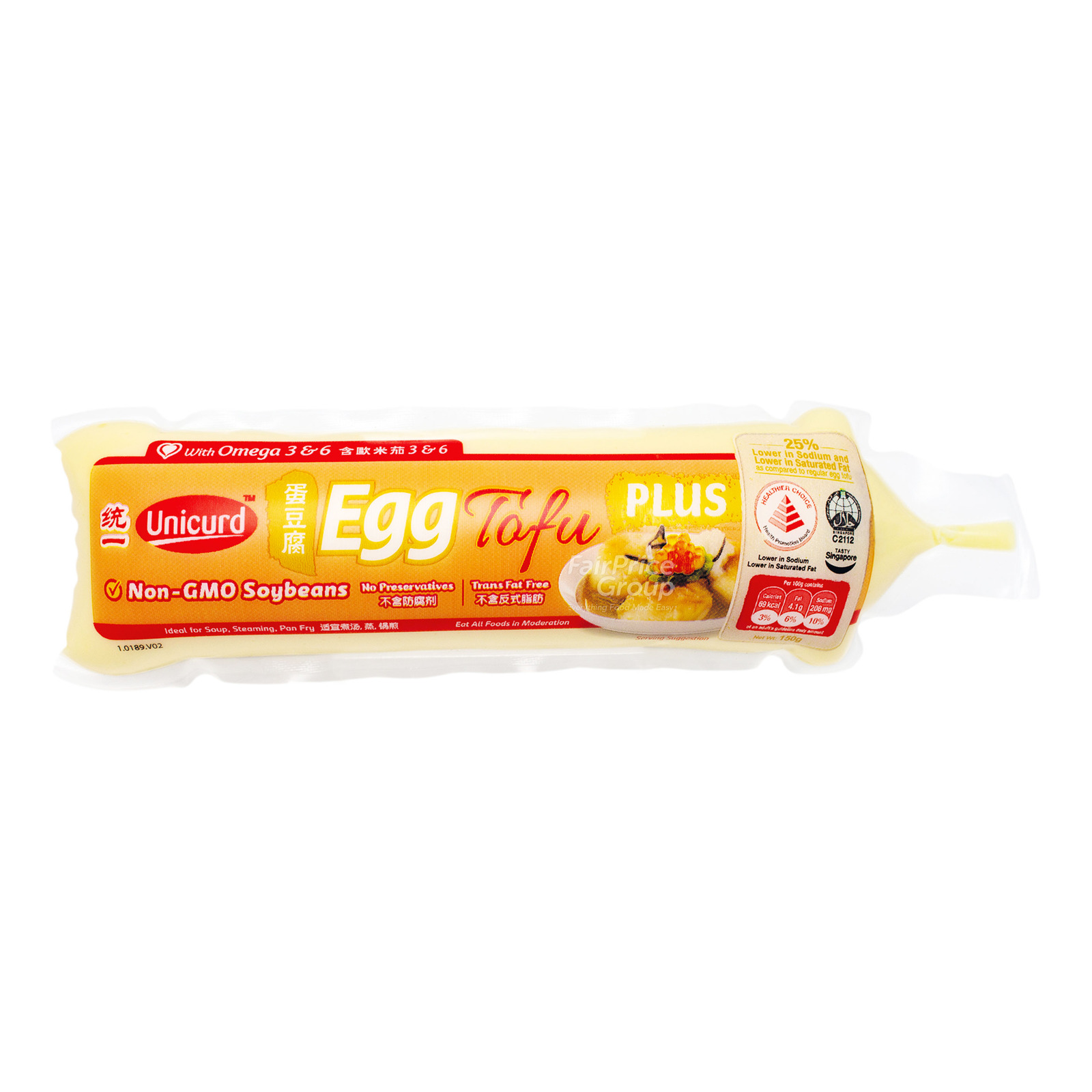 Unicurd Fragrant Egg Tofu Tube - Omega 3 & 6 + Vitamins